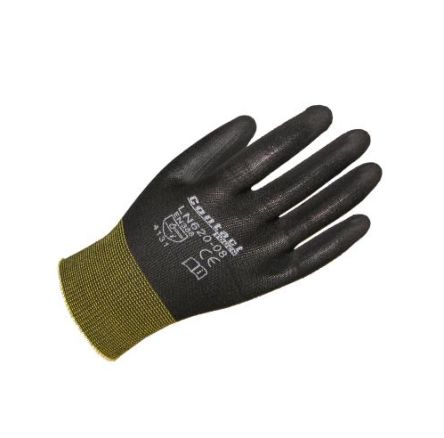 Liscombe Contact Touch Black Nylon Cut Resistant Work Gloves, Size 11, Polyurethane Coating [LN620-11]; 230-0594