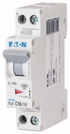 Eaton MCB, 1+N, 16A Curve B [264703 PLG4-B16/1N]; 230-1067