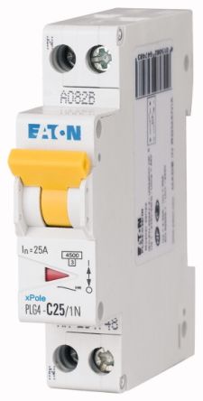 Eaton MCB, 1+N, 25A Curve B [264728 PLG4-B25/1N]; 230-1070