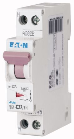 Eaton MCB, 1+N, 32A Curve B [264729 PLG4-B32/1N]; 230-1071