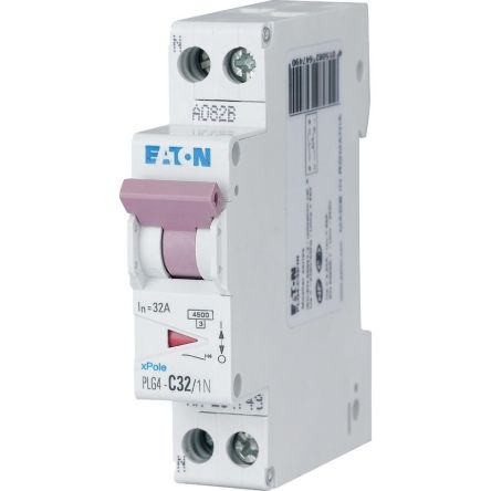 Eaton MCB, 1+N, 32A Curve C [264749 PLG4-C32/1N]; 230-1081