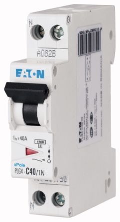 Eaton MCB, 1+N, 40A Curve C [264750 PLG4-C40/1N]; 230-1083