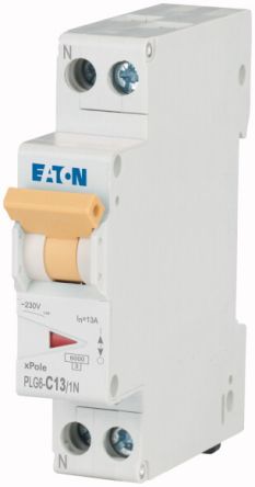 Eaton MCB, 1+N, 13A Curve C [264694 PLG6-C13/1N]; 230-1093