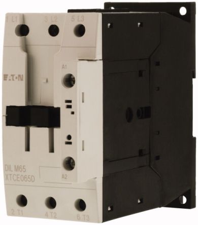 Eaton Contactor, 24 V Coil, 3-Pole, 910 A, 30 kW, NO [277881 DILM65(24V50HZ)]; 230-1338