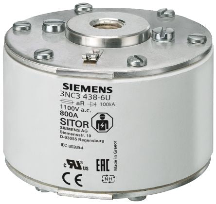 Siemens 315A size NH3 Square Body Fuse, aR, 440V [3NC3430-6U]; 230-2971
