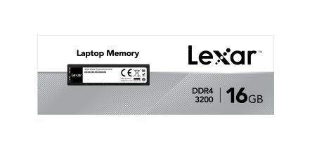Lexar 16 GB DDR4 Laptop RAM, 3200MHz, DIMM, 1.2V [LD4AS016G-B3200GSST]; 230-4390