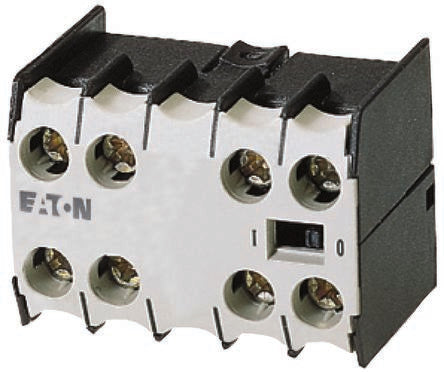 Eaton Auxiliary Contact, 2 Contact, 2 N/O, Front Fixing, DILE(E)M, DILER [010208 20DILE]; 230-4420