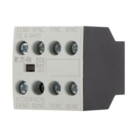 Eaton Auxiliary Contact, 4 Contact, 1 N/O, 3 NC, Front Fixing, DILA, DILM7-DILM38 [276425 DILA-XHI13]; 230-4482