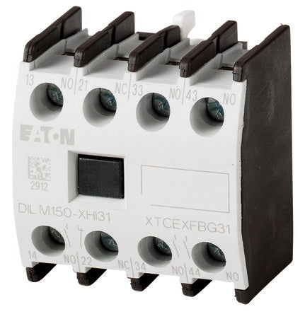 Eaton Auxiliary Contact, 4 Contact, 2 N/O, 2 NC, Front Fixing, DILM40-DILM170, XHIA [283464 DILM150-XHIA22]; 230-4501