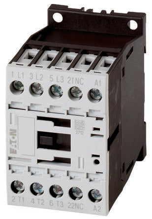 Eaton DILM Contactor, 400 V Coil, 3-Pole, 15.5 A, 7.5 kW, 1 NC [290093 DILM15-01(230V50HZ,240V60HZ)]; 230-4504