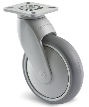 Guitel Hervieu Swivel Castor Wheel, 100kg Capacity, 125mm Wheel [301688]; 230-4830
