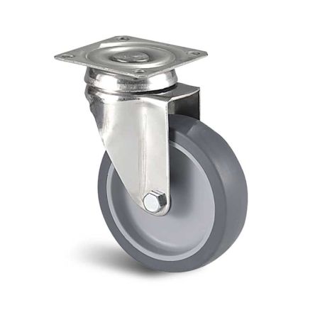 Guitel Hervieu Swivel Castor Wheel, 60kg Capacity, 75mm Wheel [JP2BA075-325L]; 230-4844