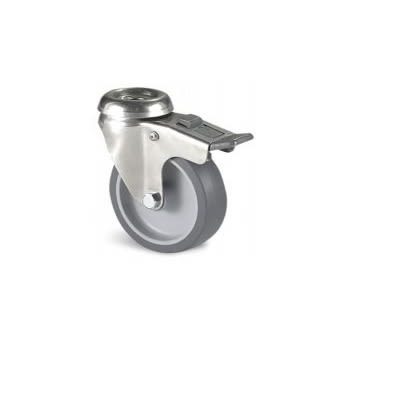 Guitel Hervieu Braked Swivel Castor Wheel, 80kg Capacity, 100mm Wheel [JP3OD100-325L]; 230-4852