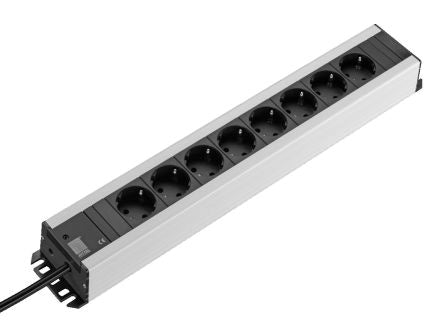 Rittal, DK 7000 Black Vertical Mount Socket Socket, Rated At 16A, 230 V [7000630]; 230-4949