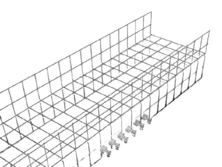 Rittal Wire Mesh Cable Tray, Sheet Steel 300 mm x 120mm [7888310]; 230-5222