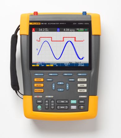 Fluke 190-102-III ScopeMeter III Series, 100MHz Portable Oscilloscope, 2 Analogue Channels [FLUKE-190-102-III]; 230-5647