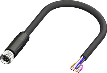 RS PRO Straight Female 6 way M8 to Unterminated Sensor Actuator Cable, 5m [0]; 230-5663