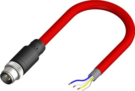 RS PRO Straight Male 4 way M12 to Unterminated Sensor Actuator Cable, 2m [0]; 230-5676