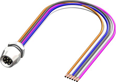 RS PRO Female 6 way M8 to Unterminated Sensor Actuator Cable, 500mm [0]; 230-5701