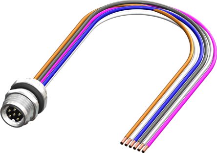 RS PRO Female 6 way M8 to Unterminated Sensor Actuator Cable, 500mm [0]; 230-5702