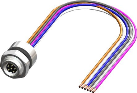 RS PRO Female 6 way M8 to Unterminated Sensor Actuator Cable, 500mm [0]; 230-5703