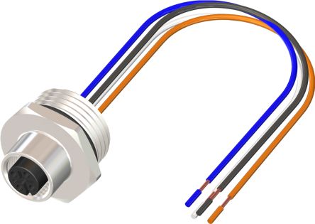 RS PRO Straight Female 4 way M12 to Unterminated Sensor Actuator Cable, 500mm [0]; 230-5704