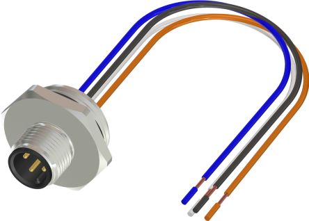 RS PRO Straight Male 4 way M12 to Unterminated Sensor Actuator Cable, 500mm [0]; 230-5713
