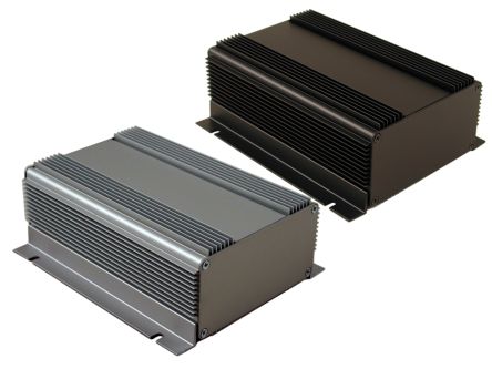 Hammond 1455HD Series Aluminium Enclosure, 6.3 x 4.37 x 2.39in [1455NHD1601BK]; 230-6368