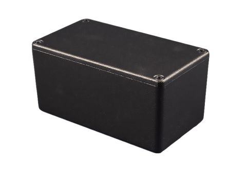 Hammond 1550 Series Aluminium Enclosure, IP66, 4.51 x 2.52 x 1.02in [1550WBBK]; 230-6409