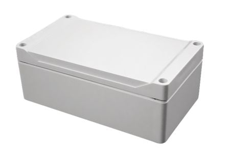 Hammond 1555 Series ABS Enclosure, IP66, 6.30 x 6.30 x 3.50in [1555SGY]; 230-6511
