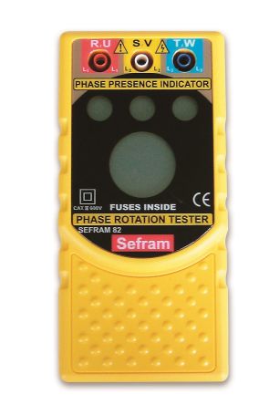 Sefram SEFRAM82 Phase Rotation Tester, CAT III 600V, 400Hz Max, 700V ac Max [SEFRAM82]; 230-7470
