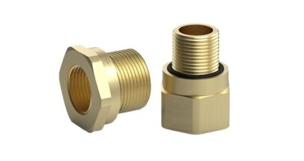 Peppers Cable Gland Adaptor, Brass, AR Series [AR0BF/075NPT/M20]; 230-9806
