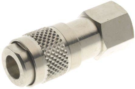 RS PRO 102 Series Straight Fitting, 1/8 in Female to 1/8 in Female, Threaded-to-Tube Connection Style [0]; 231-2494