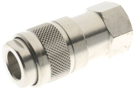 RS PRO 122 Series Straight Fitting, 1/4 BSP Female to 1/4 BSP Female, Threaded-to-Tube Connection Style [0]; 231-2497