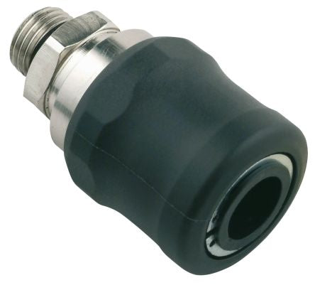 RS PRO Nickel Plated Brass Male Pneumatic Straight Threaded-to-Tube Adapter, 1/2 in Male 30.5mm Threaded, Tube [0]; 231-2522