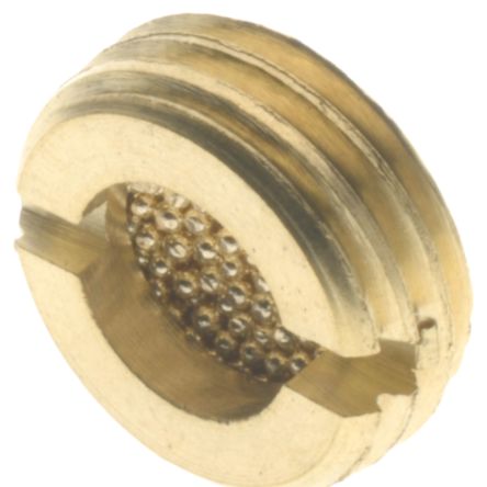 RS PRO 7120 Nickel Plated Brass 10bar Pneumatic Silencer, Threaded, G 1/4 Male [0]; 231-2550