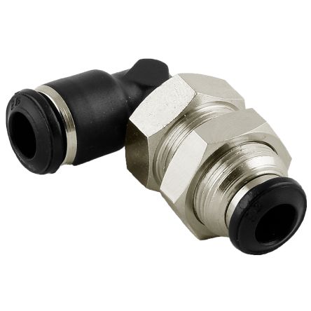RS PRO 55060 Series Elbow Fitting, Push In 8 mm to M16, Threaded-to-Tube Connection Style [0]; 231-2674