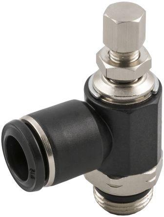 RS PRO 55906 Series Threaded, Tube Flow Regulator, 1/4 in Male Inlet Port, 1/4in Tube Inlet Port x 10mm Tube Outlet Port [0]; 231-2682