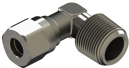 RS PRO 69280 Series Elbow Fitting, BSP 1/8 Male to Push In 8 mm, Threaded-to-Tube Connection Style [0]; 231-2729