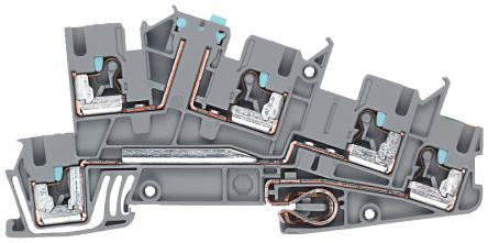 Siemens 8WH6001-4NF00 ALPHA Series Grey, 2.5mm², Triple-Level, Plug In Termination [8WH6001-4NF00]; 231-3148
