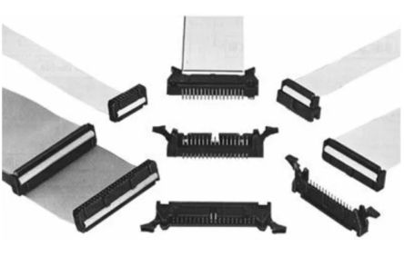 Hirose HIF3B Series Right Angle Through Hole PCB Header, 64 Contact(s), 2.54 mm Pitch, 2 Row(s), Shrouded [HIF3BA-64P-2.54W(63)]; 231-3861