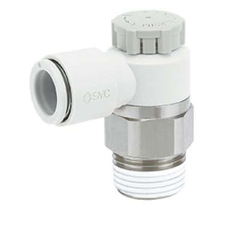 SMC AS Series Threaded Speed Controller, R 1/4 Inlet Port x Push In 6mm Tube Outlet Port [AS2201F-02-06SA]; 231-5351