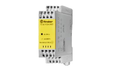 Finder 7S.16 7S Series 0 Auxiliary Contacts Safety Relay 110V dc 6 Safety Contacts [7S.16.9.110.5420]; 231-5462