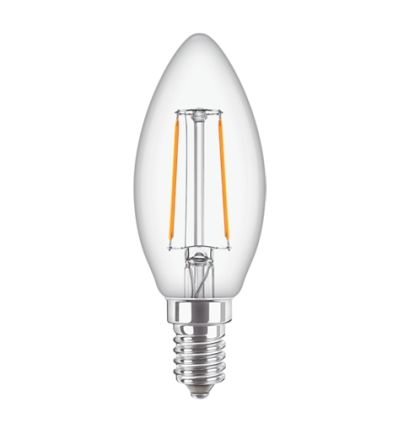 Philips CorePro E14 GLS LED Candle Bulb 2 W(25W), 2700K, Warm White, B35 shape [929001238392]; 231-7025