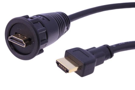 RS PRO, 2m Male HDMI to Male HDMI High Speed 4K [0]; 231-7918