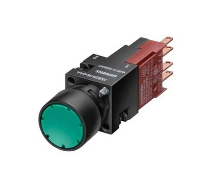 Siemens 3SB2206 Series Illuminated Push Button, 16mm Cutout, SPST [3SB2206-0AF01]; 231-8293