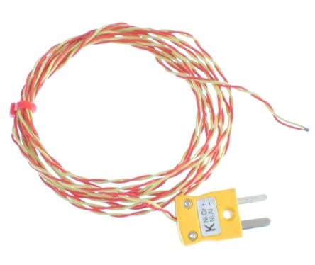 RS PRO Type K Exposed Junction Thermocouple 3m Length, 7/0.2mm Diameter, -75°C → +250°C [0]; 231-8477