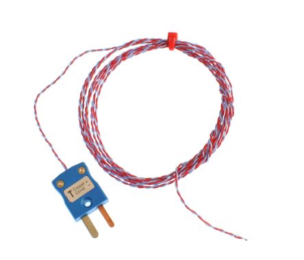 RS PRO Type T Exposed Junction Thermocouple 3m Length, 1/0.3mm Diameter, -75°C → +250°C [0]; 231-8478