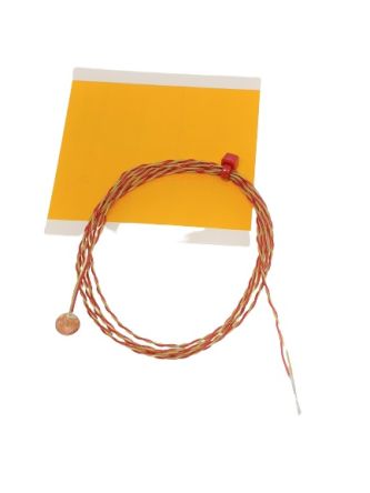 RS PRO Type K Copper Disc Thermocouple 1m Length, 6.35mm Diameter, 0°C → +200°C [0]; 231-8488