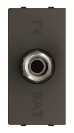 SAT Black Female 1 Outlet Socket, Flush Mount [2CLA615000N1801 AMD30322-A]; 231-9807
